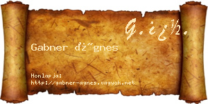 Gabner Ágnes névjegykártya
