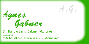 agnes gabner business card